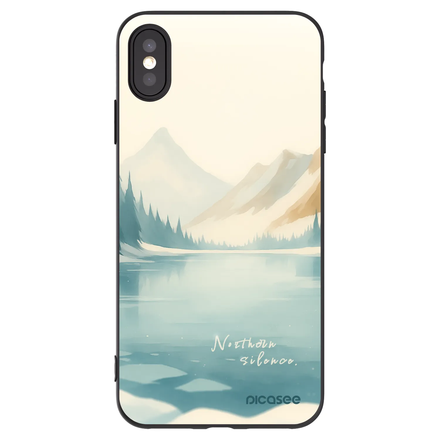 Picasee silikónový čierny obal pre Apple iPhone XS Max - NOTHERN SILENCE