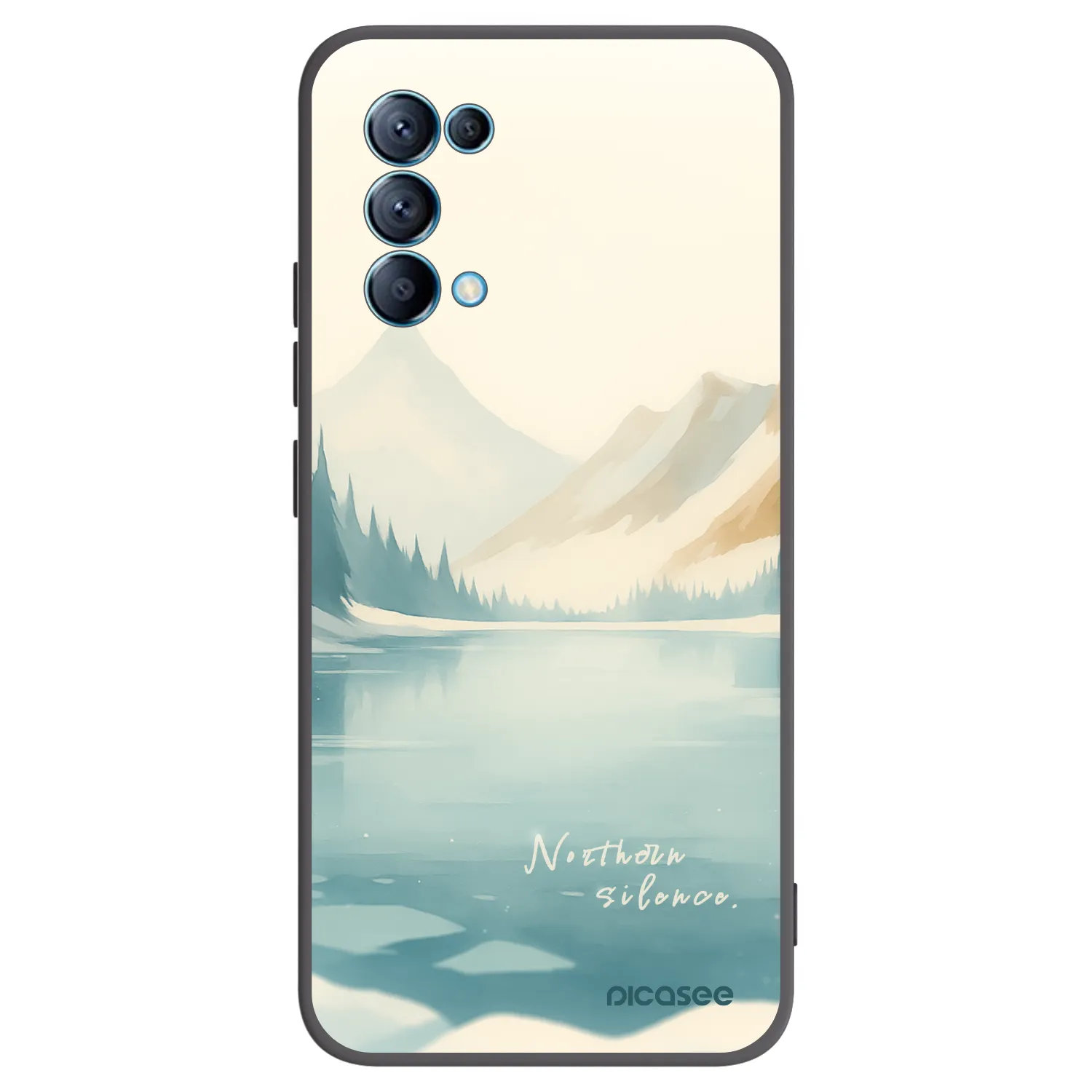 Picasee silikónový čierny obal pre OPPO A16s - NOTHERN SILENCE