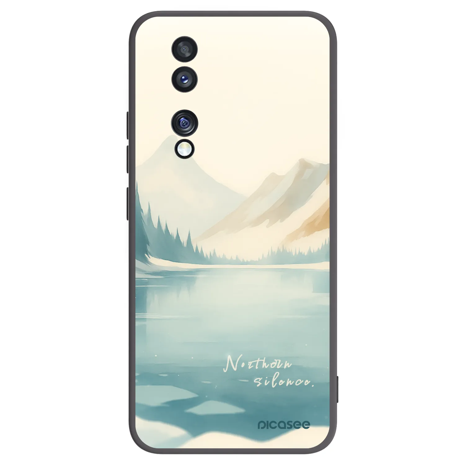 Picasee silikónový čierny obal pre Honor 70 - NOTHERN SILENCE