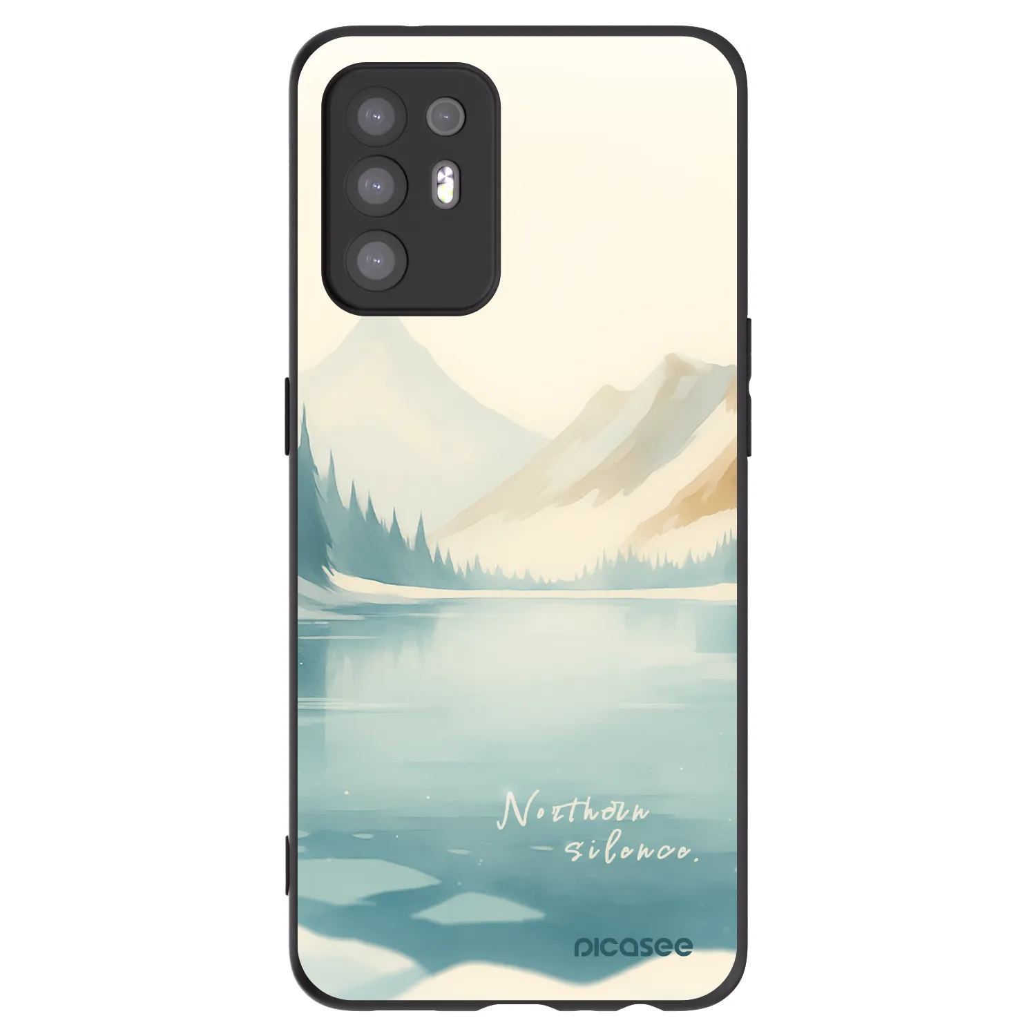 Picasee silikónový čierny obal pre OPPO A94 5G - NOTHERN SILENCE