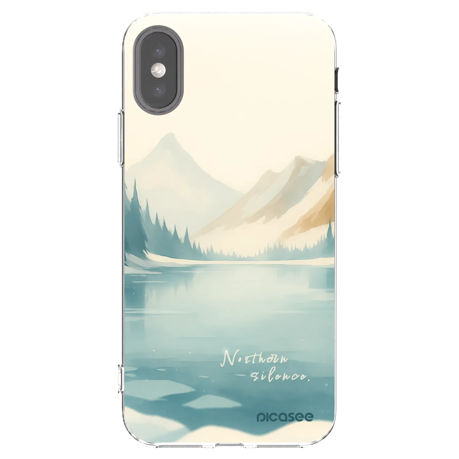 Picasee silikónový prehľadný obal pre Apple iPhone X/XS - NOTHERN SILENCE
