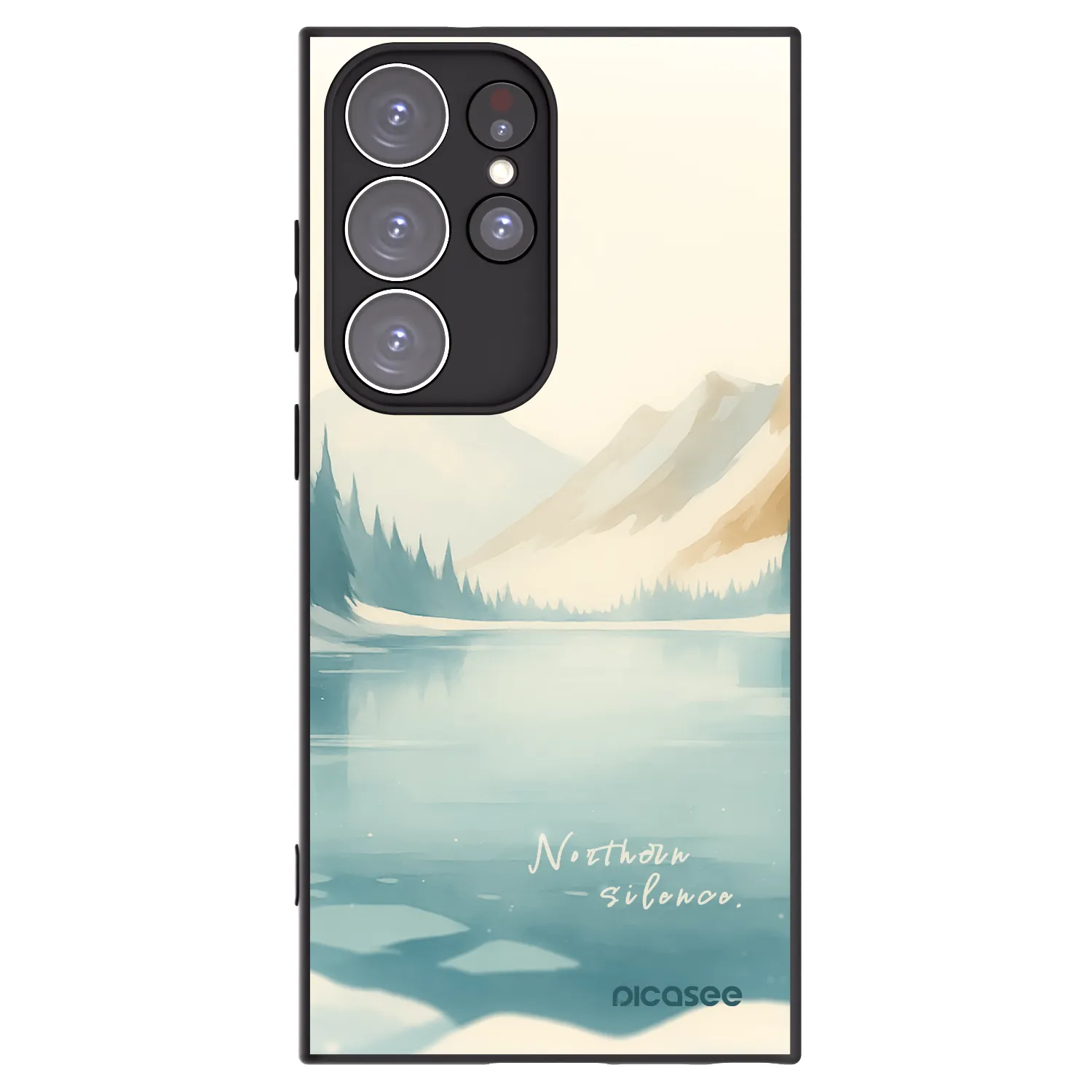 Picasee silikónový čierny obal pre Samsung Galaxy S23 Ultra 5G - NOTHERN SILENCE