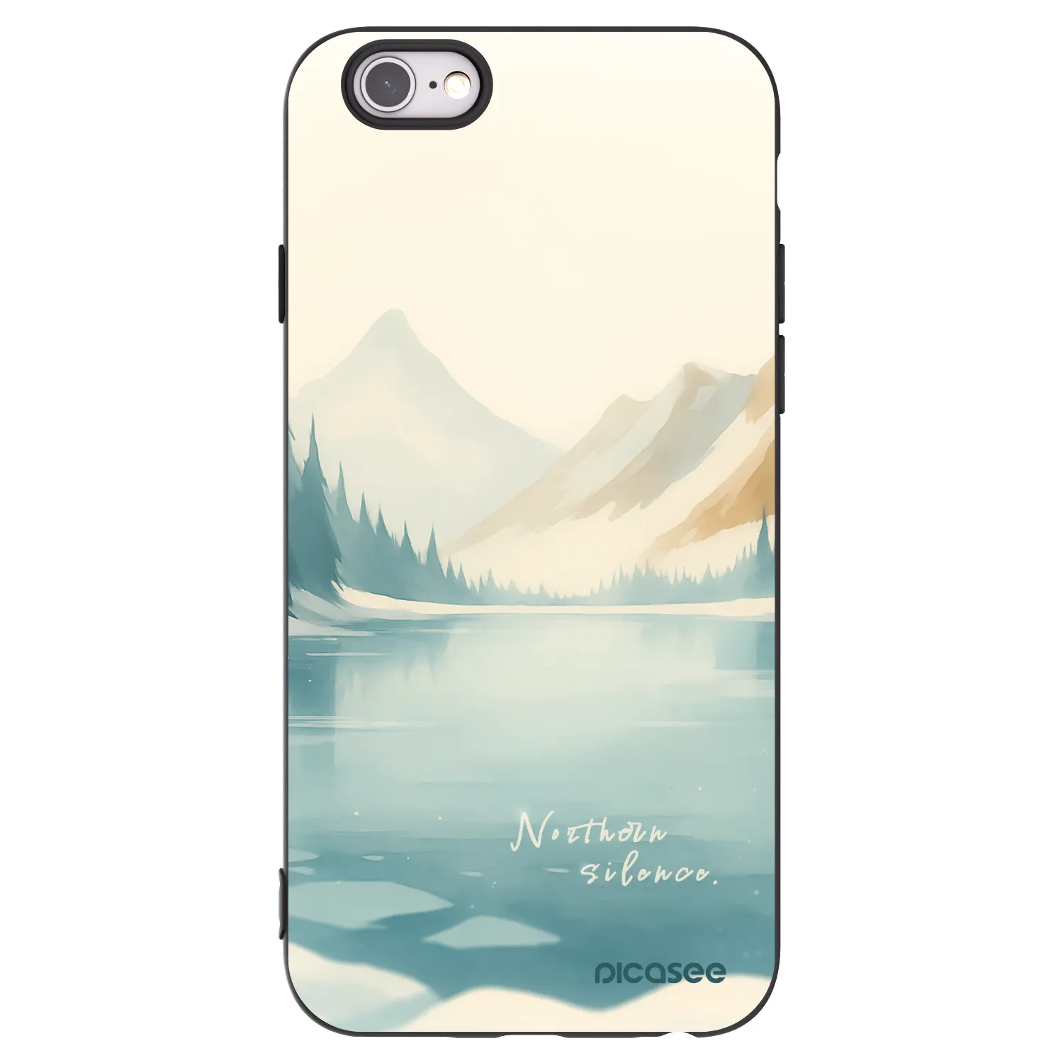 Picasee silikónový čierny obal pre Apple iPhone 6/6S - NOTHERN SILENCE