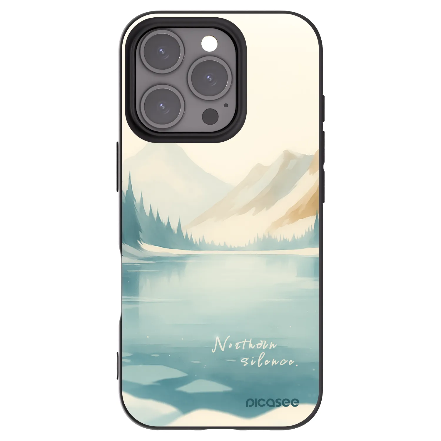Picasee silikónový čierny obal pre Apple iPhone 16 Pro - NOTHERN SILENCE