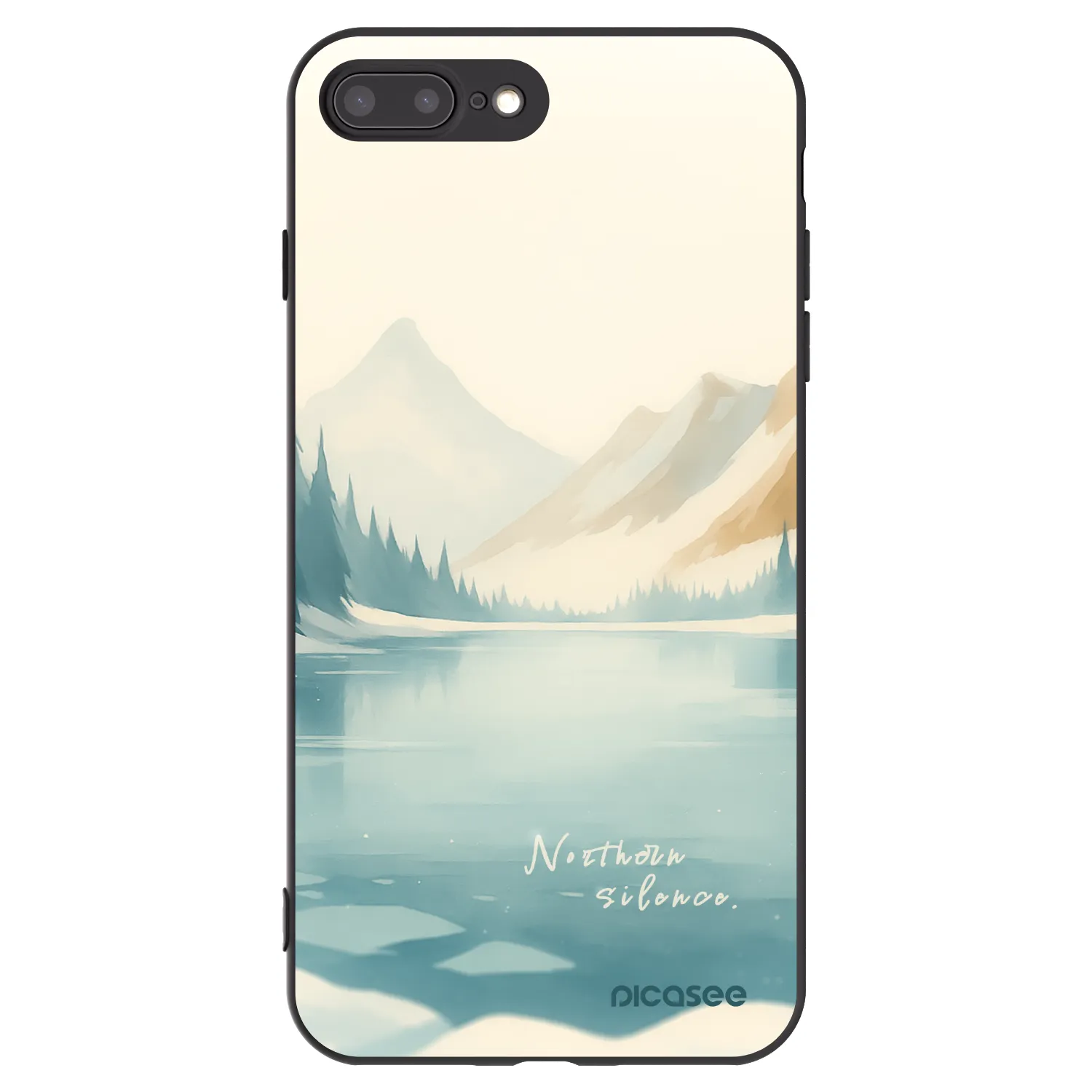 Picasee silikónový čierny obal pre Apple iPhone 8 Plus - NOTHERN SILENCE