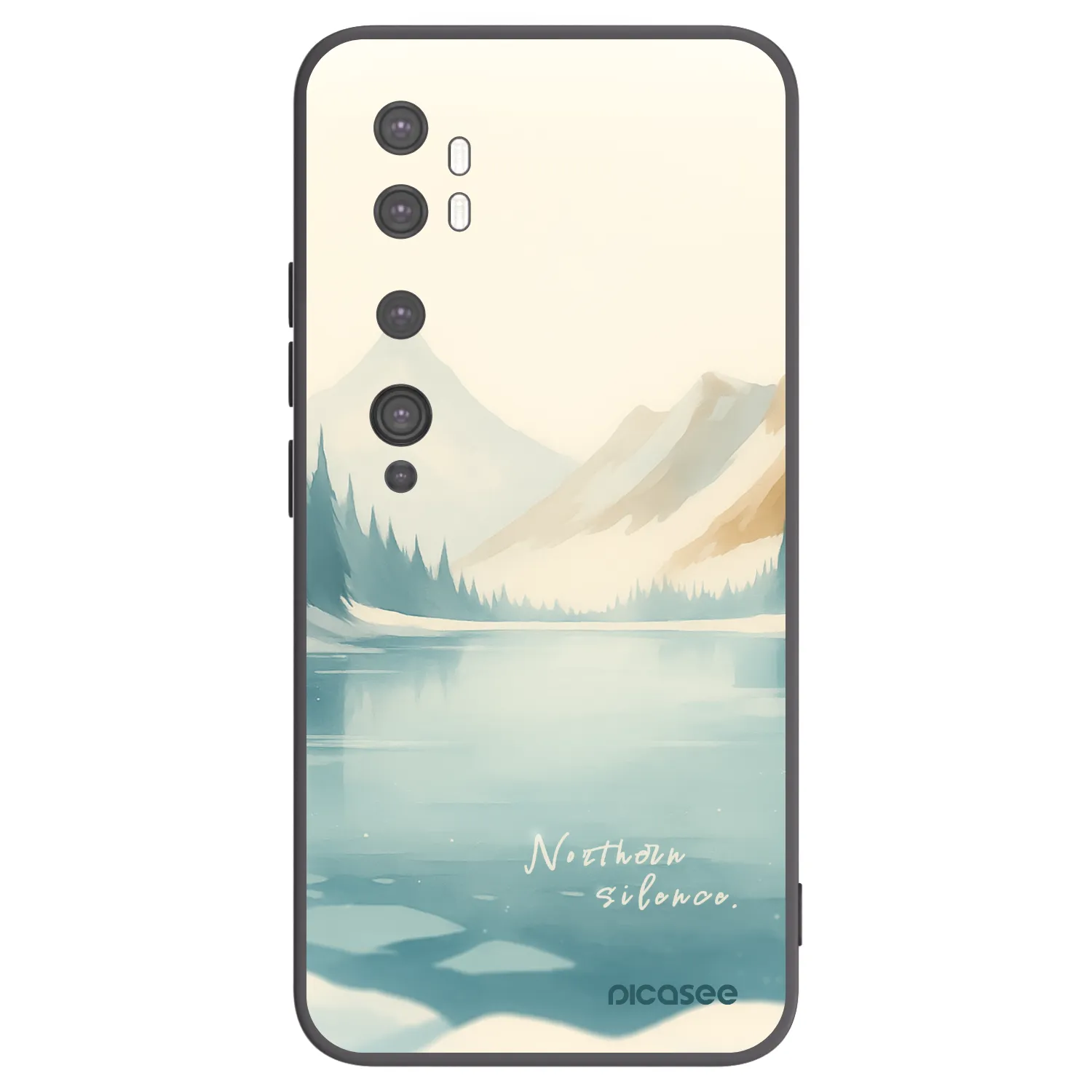 Picasee silikónový čierny obal pre Xiaomi Mi Note 10 (Pro) - NOTHERN SILENCE