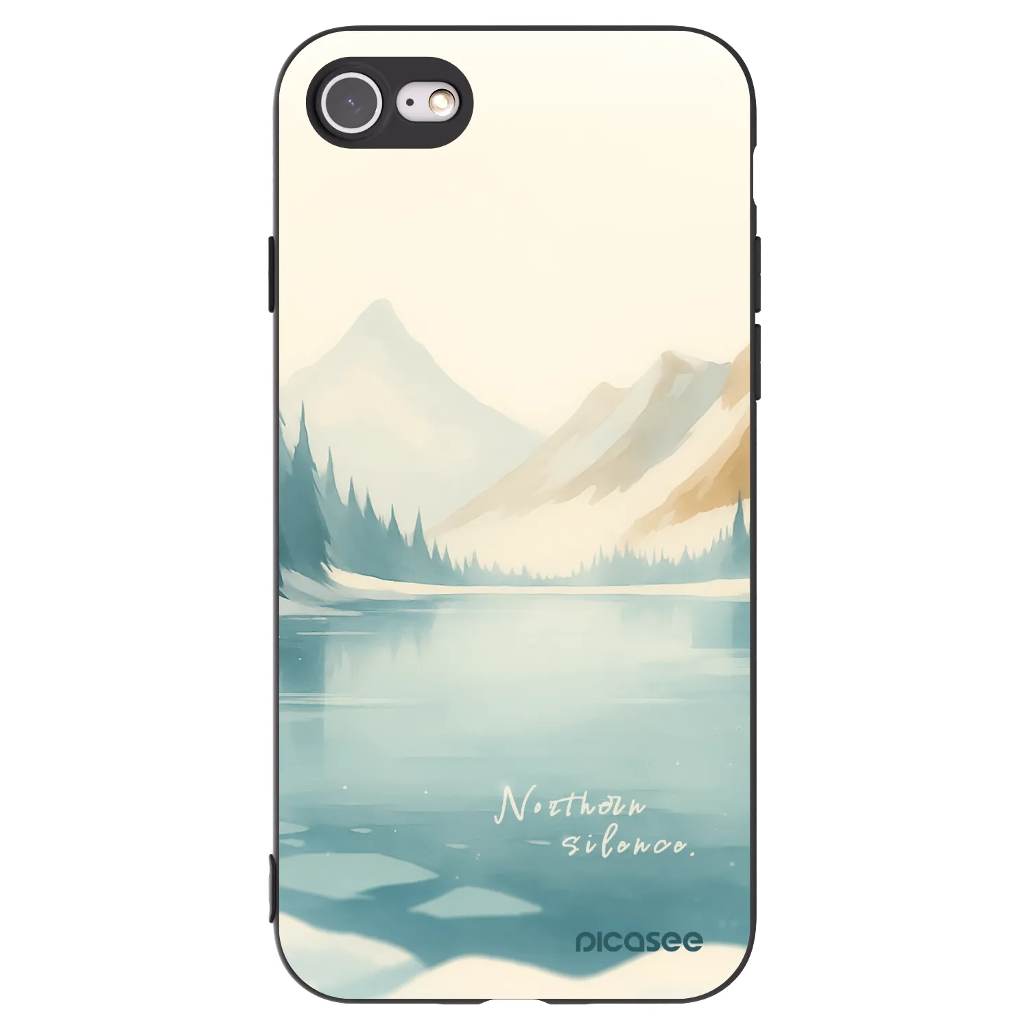 Picasee silikónový čierny obal pre Apple iPhone SE 2020 - NOTHERN SILENCE