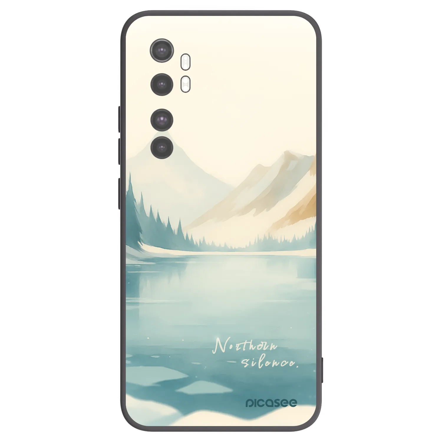 Picasee silikónový čierny obal pre Xiaomi Mi Note 10 Lite - NOTHERN SILENCE