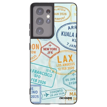 Picasee silikónový čierny obal pre Samsung Galaxy S21 Ultra 5G G998B - PASSPORT EDITION