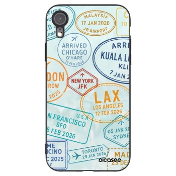 Picasee silikónový čierny obal pre Apple iPhone XR - PASSPORT EDITION