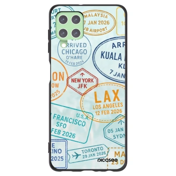 Picasee silikónový čierny obal pre Samsung Galaxy A22 A225F 4G - PASSPORT EDITION