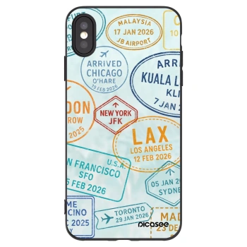 Picasee silikónový čierny obal pre Apple iPhone XS Max - PASSPORT EDITION