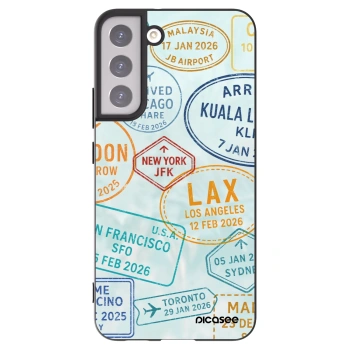 Picasee silikónový čierny obal pre Samsung Galaxy S22+ 5G - PASSPORT EDITION