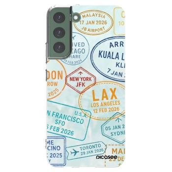 Picasee silikónový prehľadný obal pre Samsung Galaxy S22+ 5G - PASSPORT EDITION