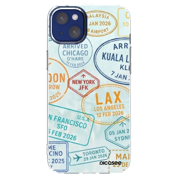 Picasee silikónový prehľadný obal pre Apple iPhone 14 Plus - PASSPORT EDITION