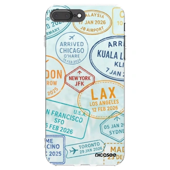 Picasee silikónový prehľadný obal pre Apple iPhone 8 Plus - PASSPORT EDITION
