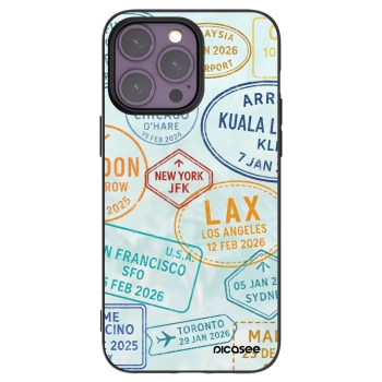 Picasee silikónový čierny obal pre Apple iPhone 14 Pro Max - PASSPORT EDITION