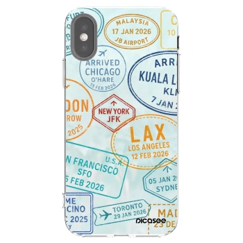 Picasee silikónový prehľadný obal pre Apple iPhone X/XS - PASSPORT EDITION