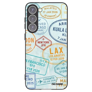 Picasee silikónový čierny obal pre Samsung Galaxy S23+ 5G - PASSPORT EDITION
