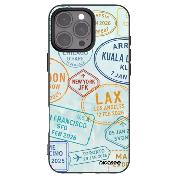 Picasee silikónový čierny obal pre Apple iPhone 16 Pro Max - PASSPORT EDITION