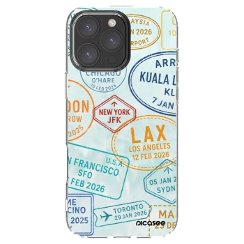 Picasee silikónový prehľadný obal pre Apple iPhone 16 Pro Max - PASSPORT EDITION