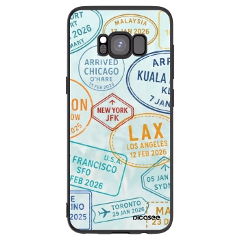 Picasee silikónový čierny obal pre Samsung Galaxy S8 G950F - PASSPORT EDITION