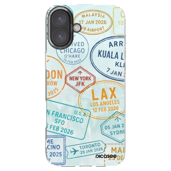 Picasee silikónový prehľadný obal pre Apple iPhone 16 Plus - PASSPORT EDITION