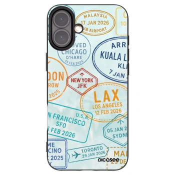 Picasee silikónový čierny obal pre Apple iPhone 16 Plus - PASSPORT EDITION