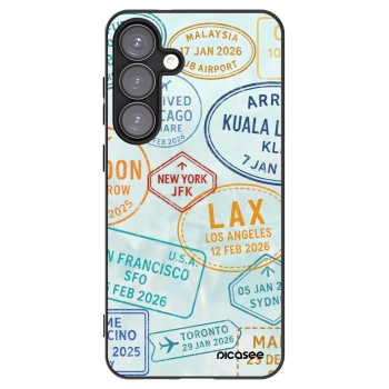 Picasee silikónový čierny obal pre Samsung Galaxy S25+ 5G - PASSPORT EDITION