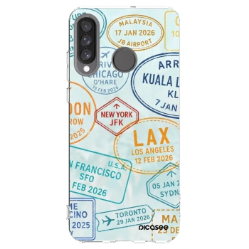 Picasee silikónový prehľadný obal pre Huawei P30 Lite - PASSPORT EDITION
