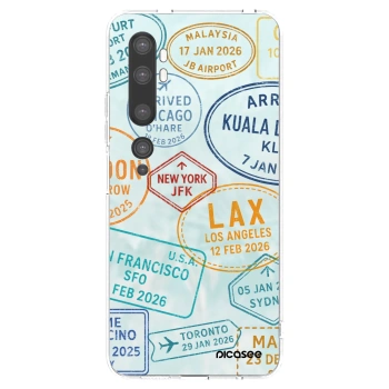 Picasee silikónový prehľadný obal pre Xiaomi Mi Note 10 (Pro) - PASSPORT EDITION