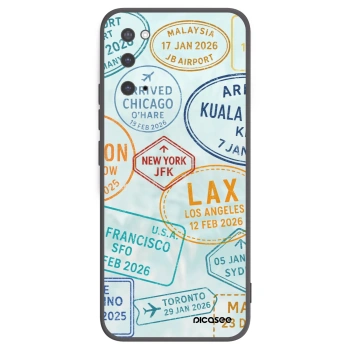 Picasee silikónový čierny obal pre Samsung Galaxy S20 G980F - PASSPORT EDITION