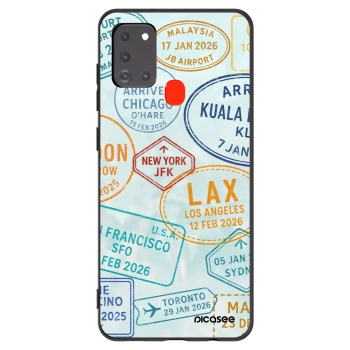 Picasee silikónový čierny obal pre Samsung Galaxy A21s - PASSPORT EDITION
