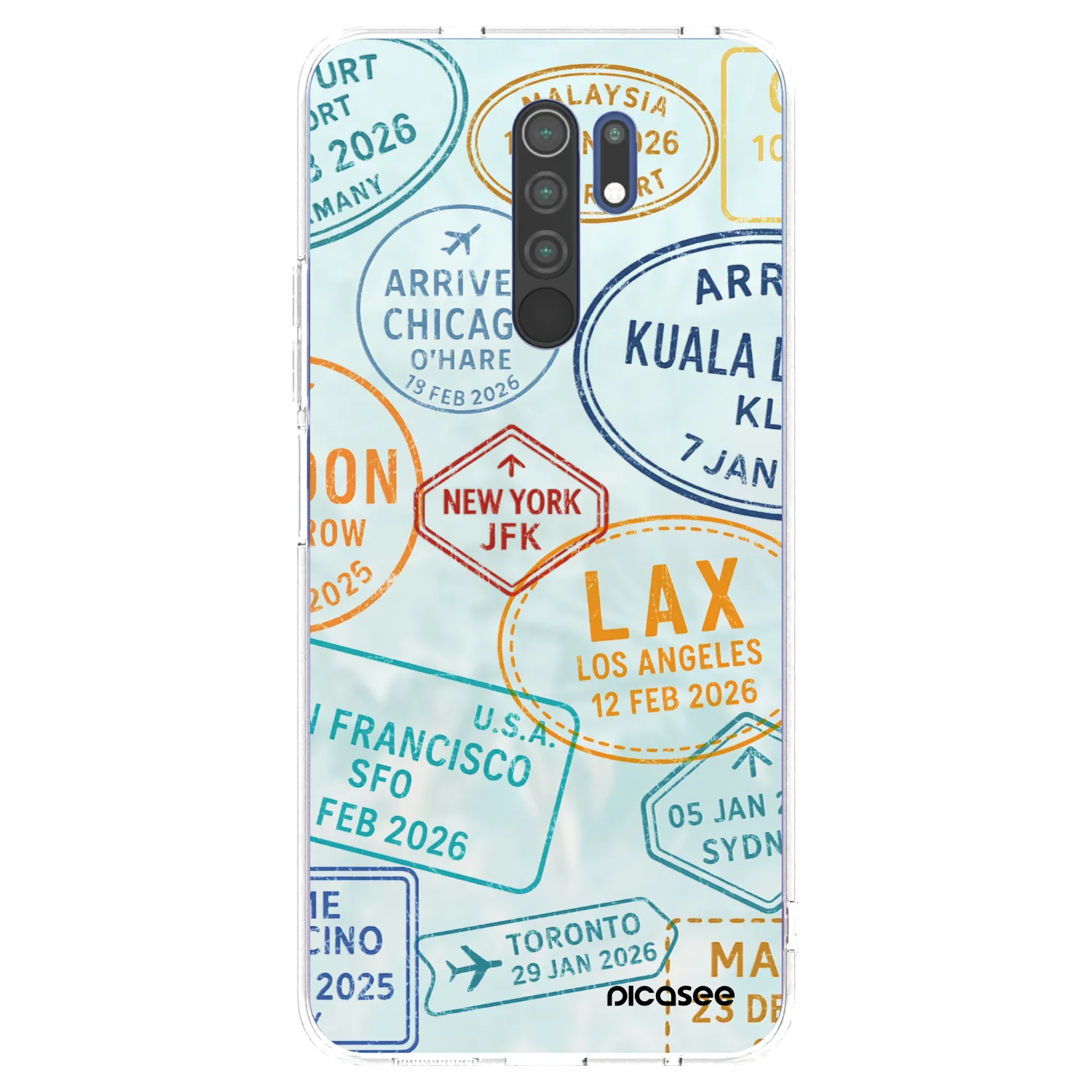 Silikónový prehľadný obal pre Xiaomi Redmi 9 - PASSPORT EDITION