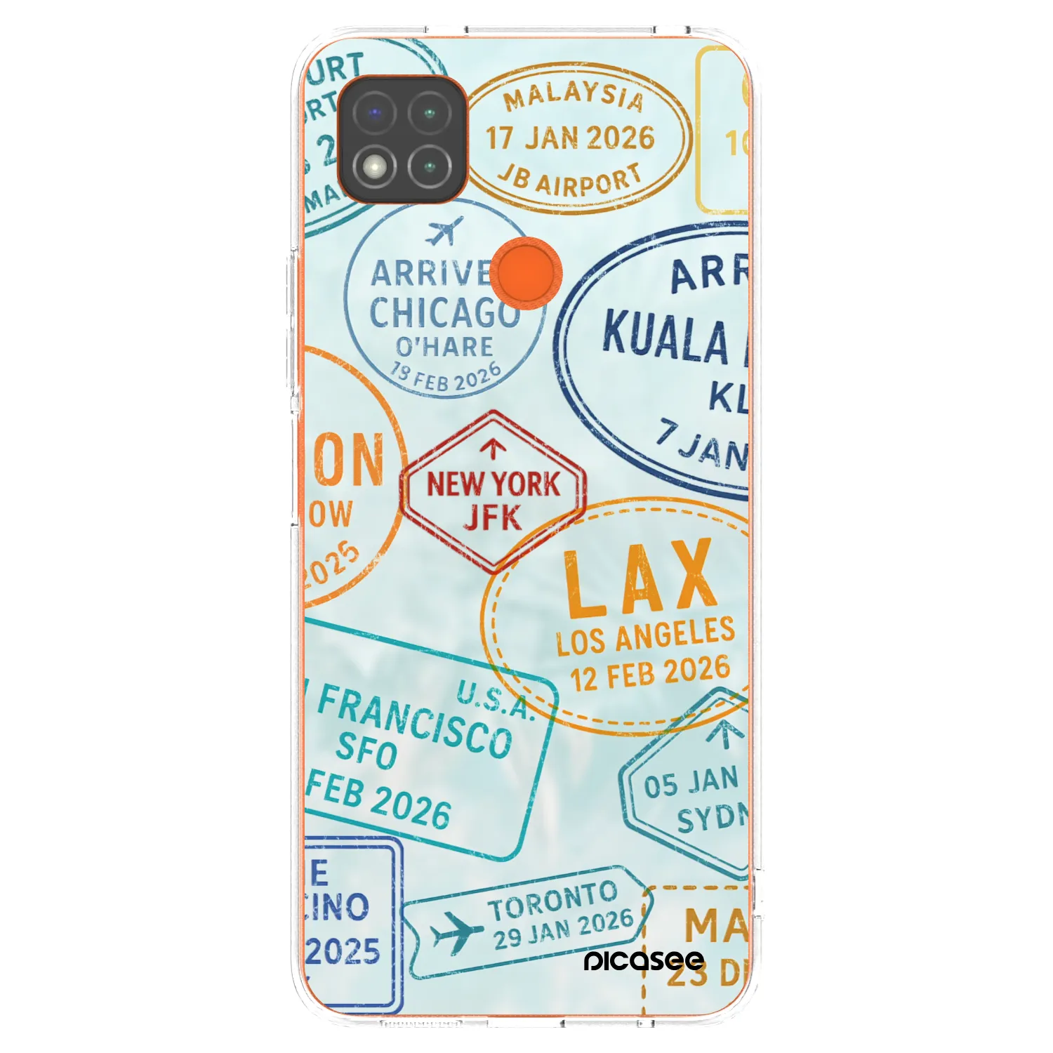 Picasee silikónový prehľadný obal pre Xiaomi Redmi 9C - PASSPORT EDITION