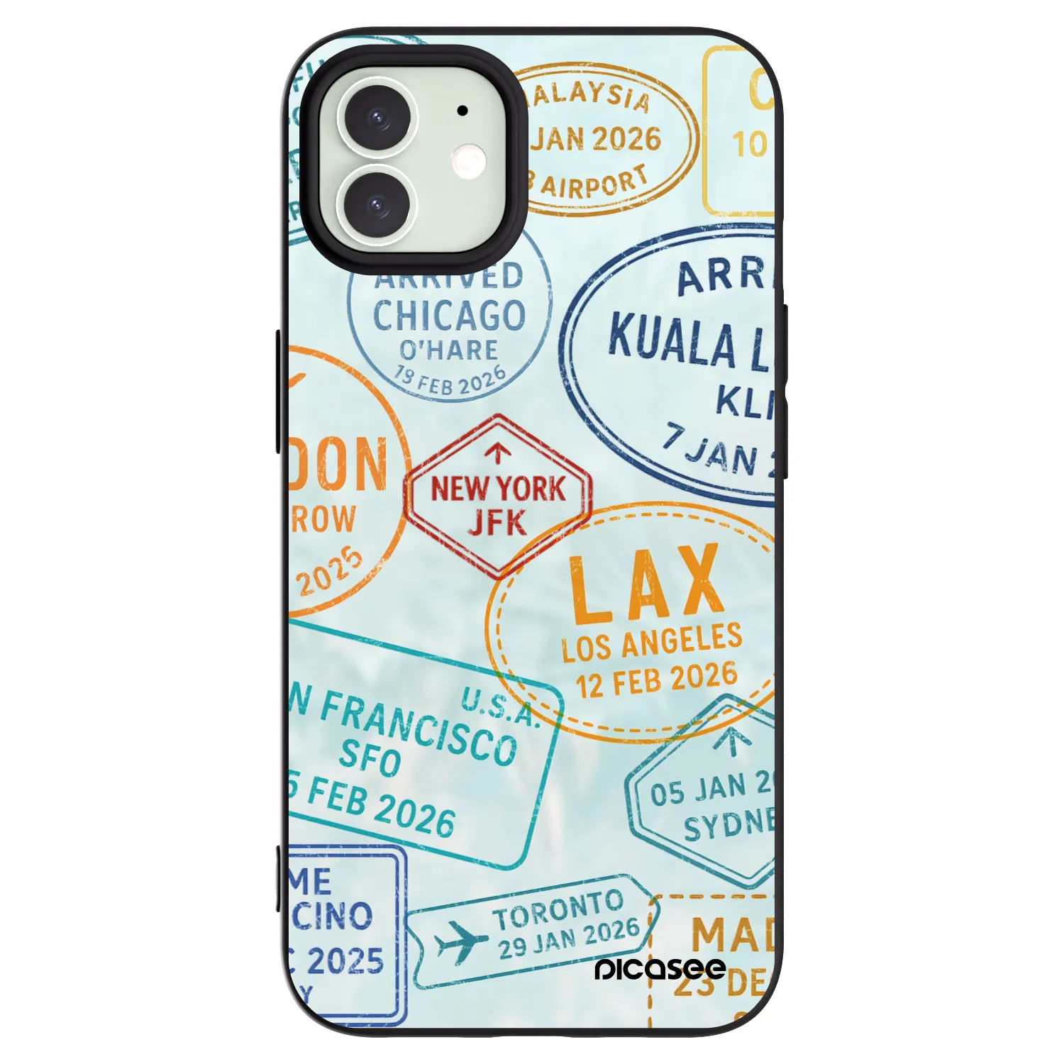Silikónový čierny obal pre Apple iPhone 12 - PASSPORT EDITION