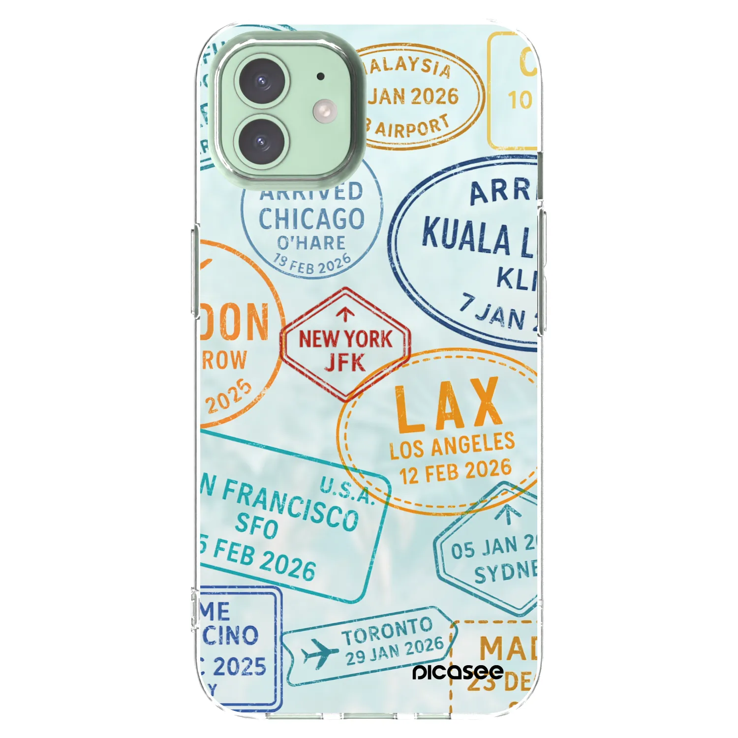 Picasee silikónový prehľadný obal pre Apple iPhone 12 - PASSPORT EDITION