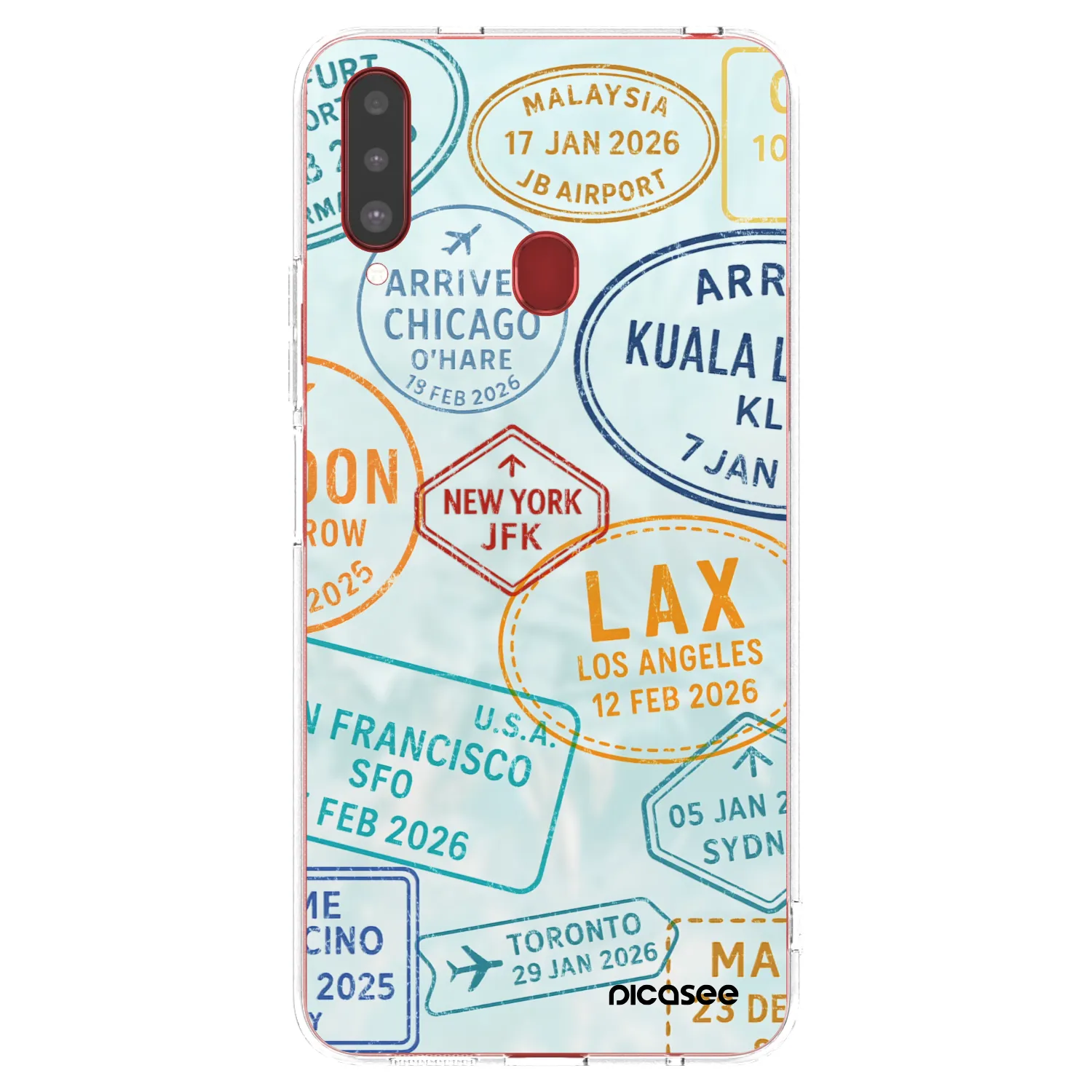Picasee silikónový prehľadný obal pre Samsung Galaxy A20s - PASSPORT EDITION
