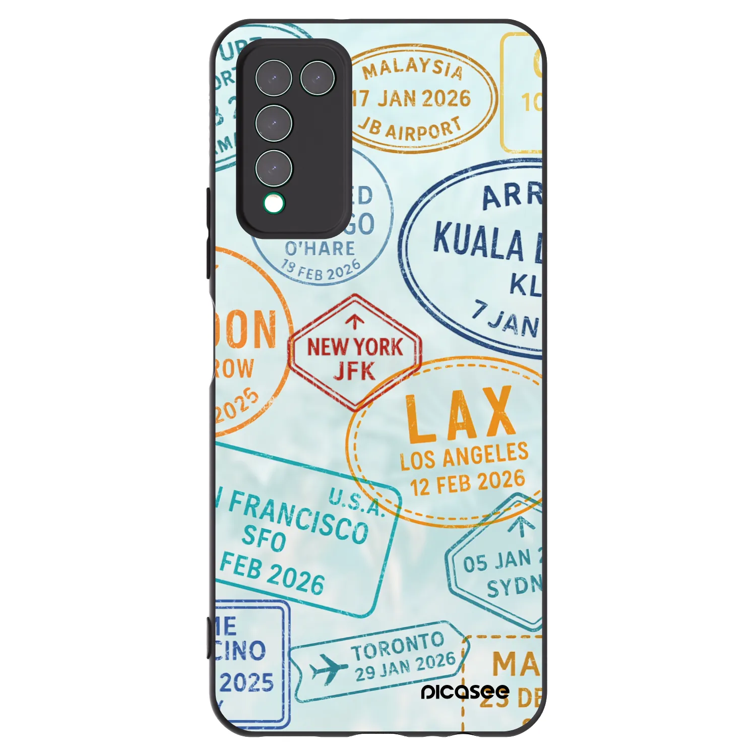 Picasee silikónový čierny obal pre Honor 10X Lite - PASSPORT EDITION