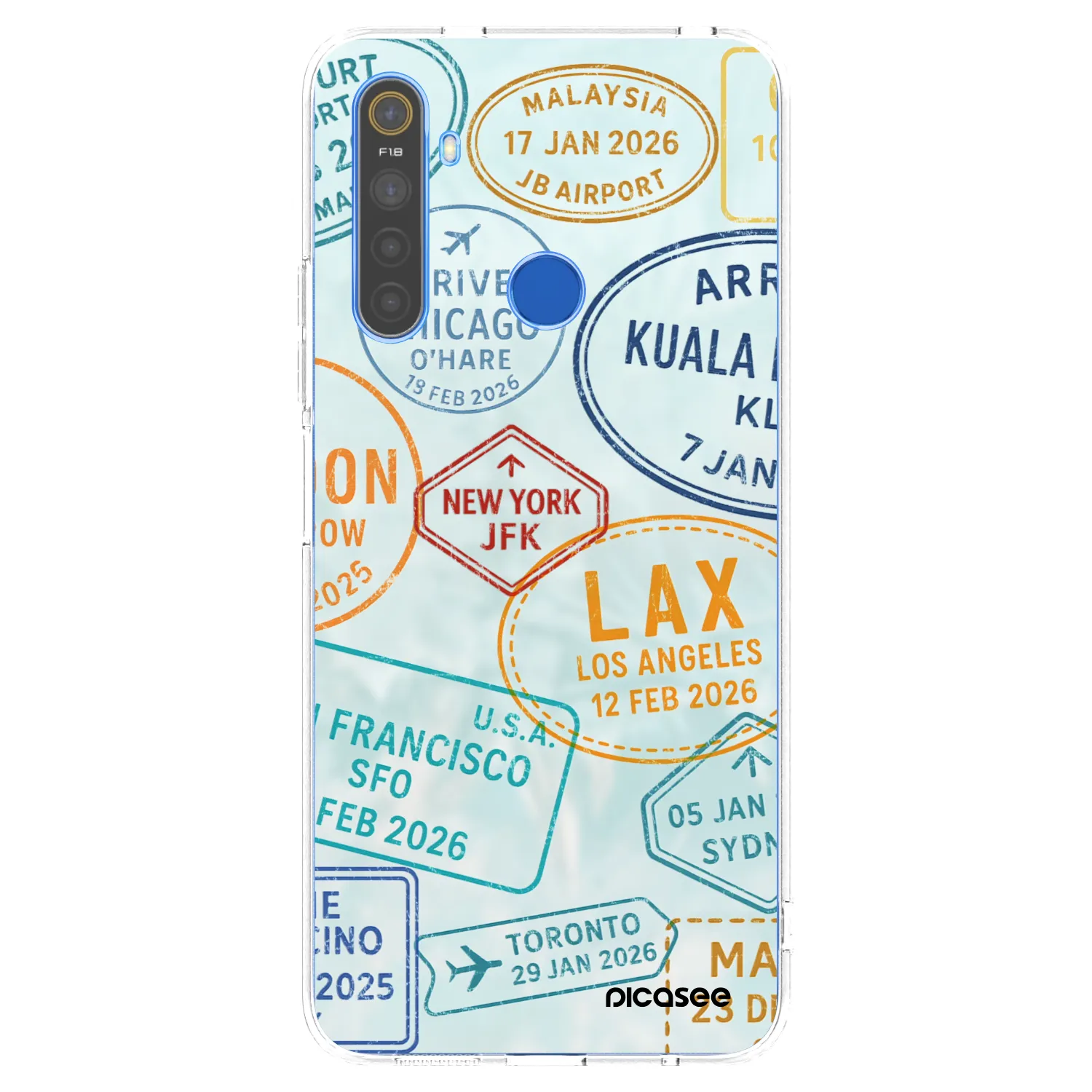 Picasee silikónový prehľadný obal pre Realme 5 - PASSPORT EDITION