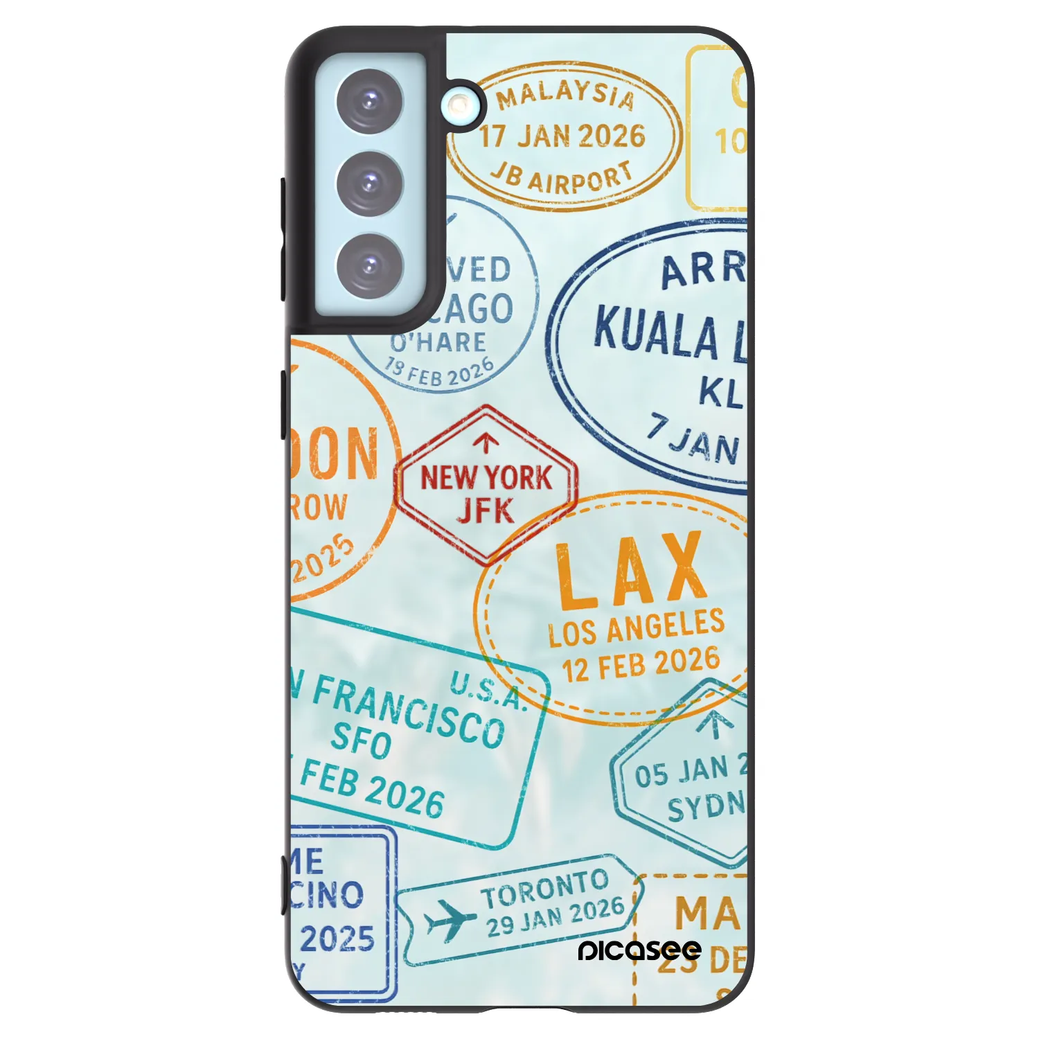Picasee silikónový čierny obal pre Samsung Galaxy S21+ 5G G996F - PASSPORT EDITION