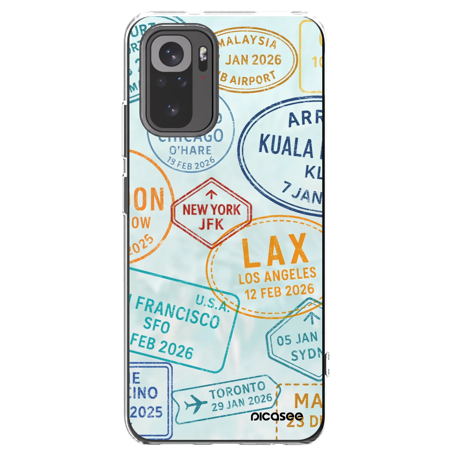 Picasee silikónový prehľadný obal pre Xiaomi Redmi Note 10 - PASSPORT EDITION
