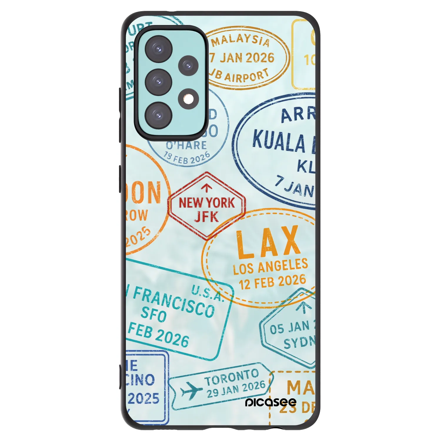 Picasee silikónový čierny obal pre Samsung Galaxy A72 A725F - PASSPORT EDITION
