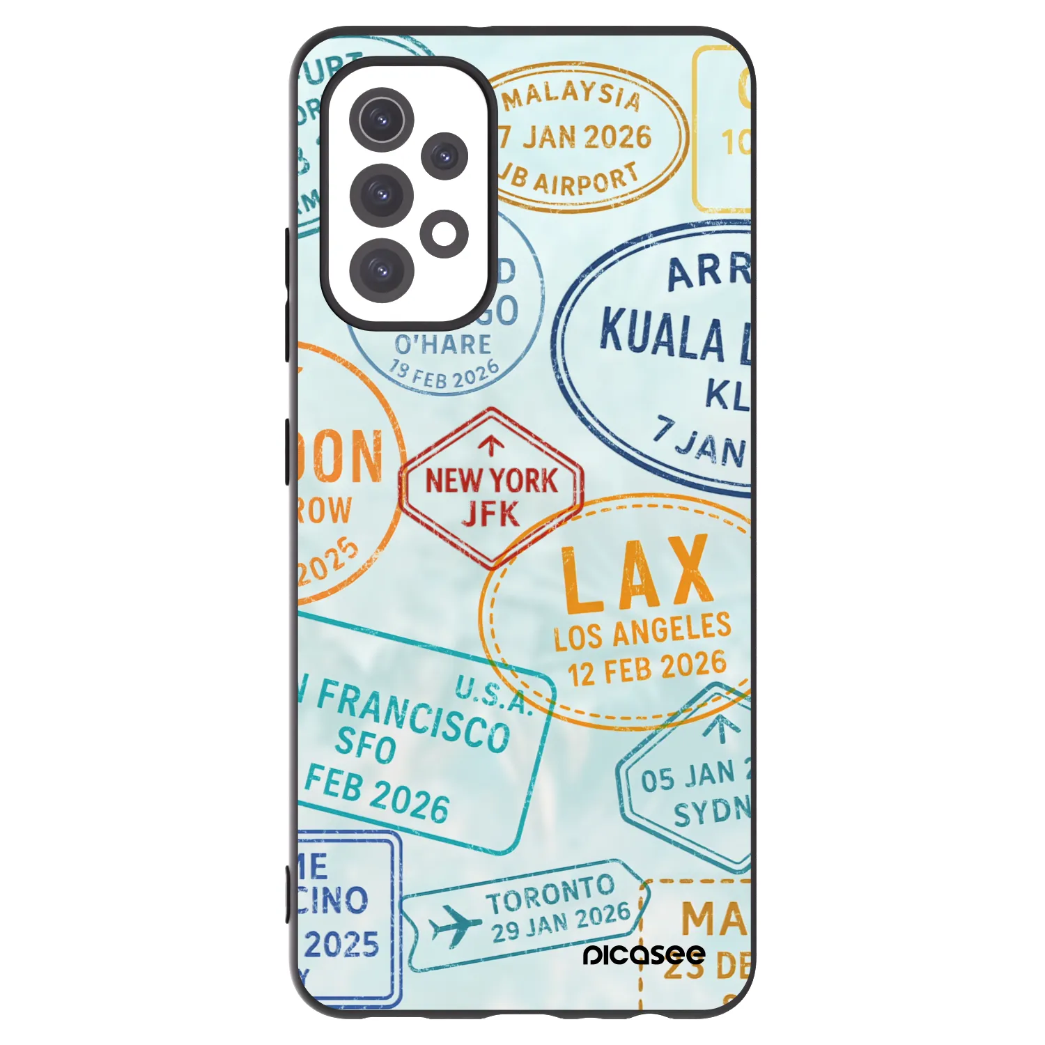Picasee silikónový čierny obal pre Samsung Galaxy A32 5G A326B - PASSPORT EDITION