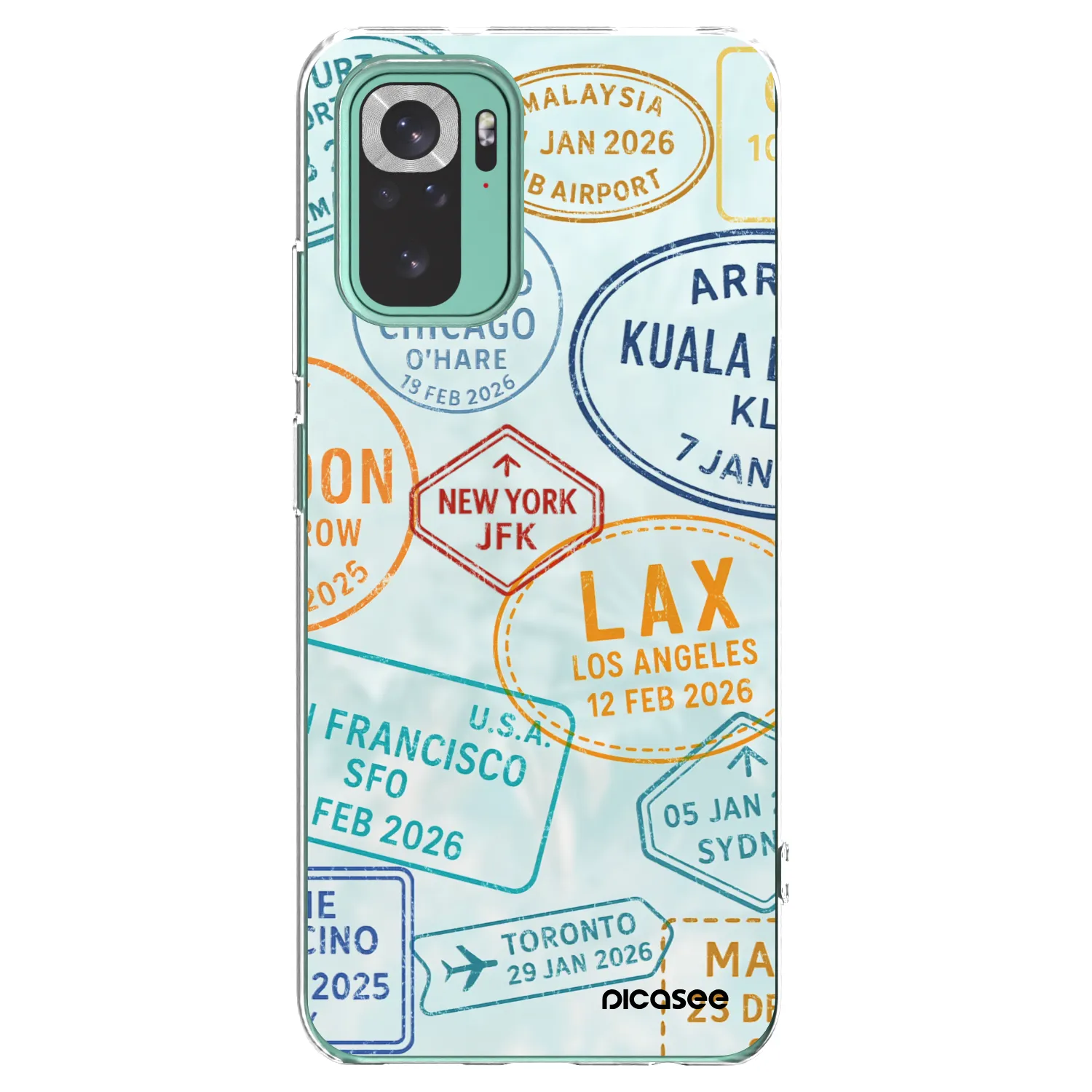 Picasee silikónový prehľadný obal pre Xiaomi Redmi Note 10 Pro - PASSPORT EDITION