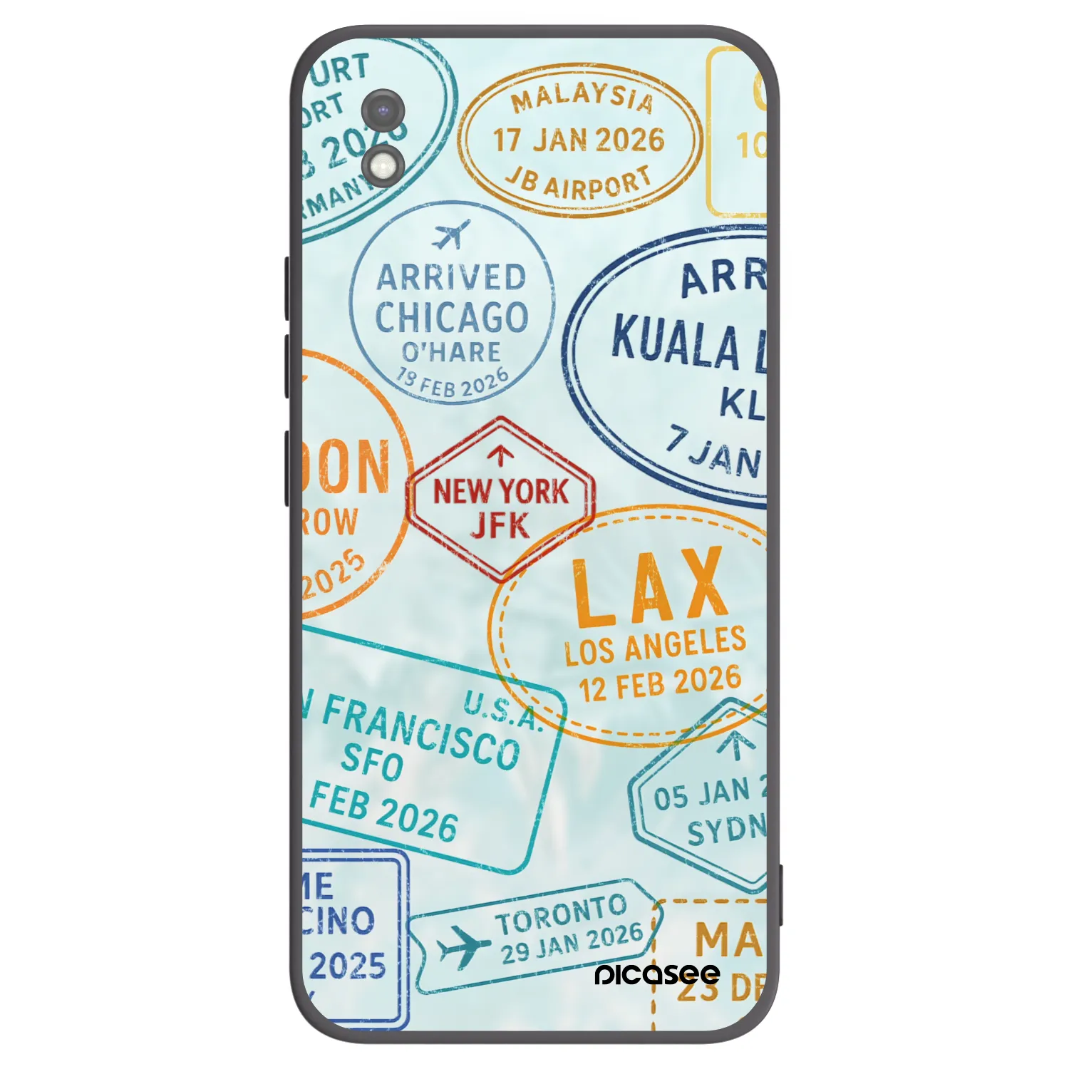 Picasee silikónový čierny obal pre Xiaomi Redmi 9AT - PASSPORT EDITION