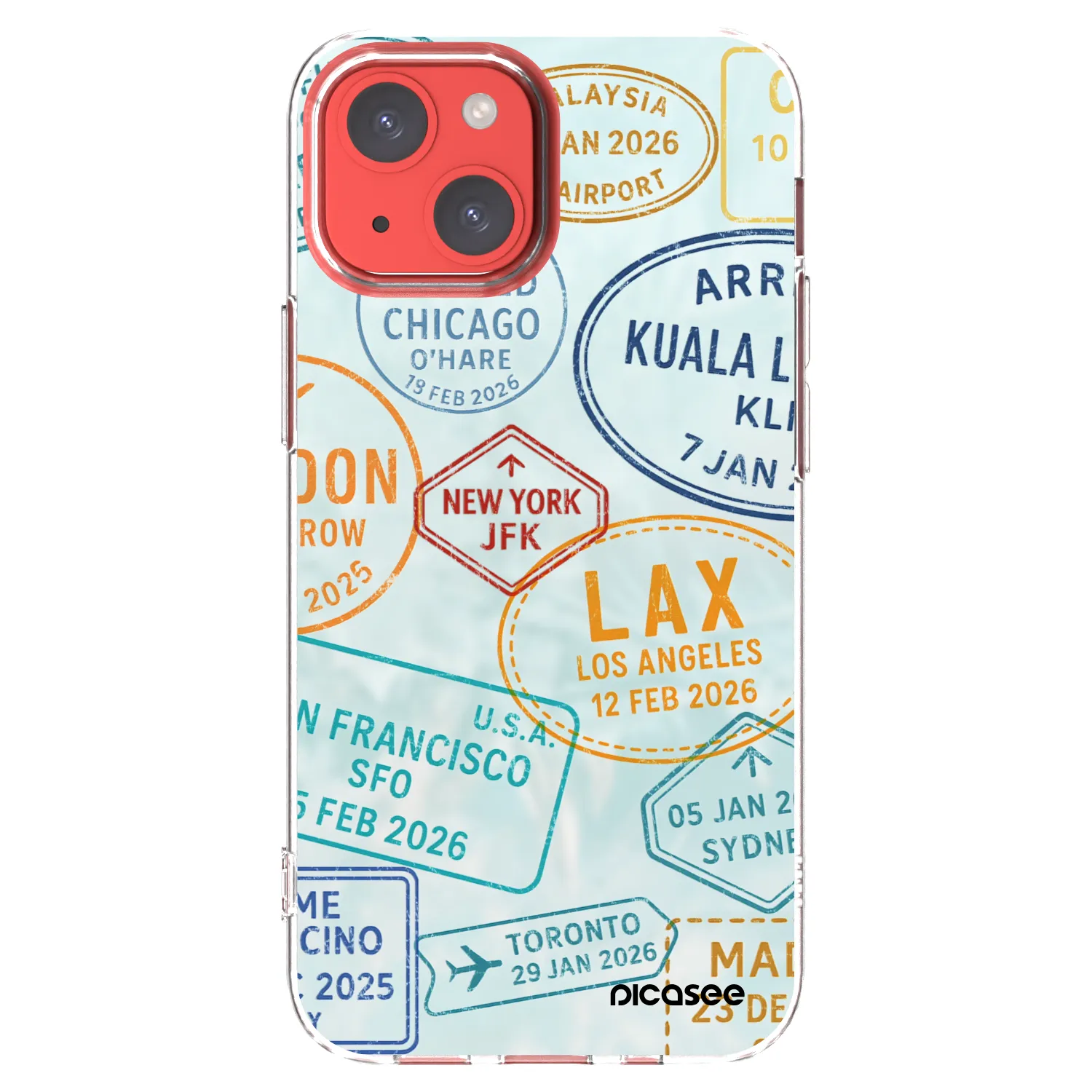 Picasee silikónový prehľadný obal pre Apple iPhone 13 mini - PASSPORT EDITION
