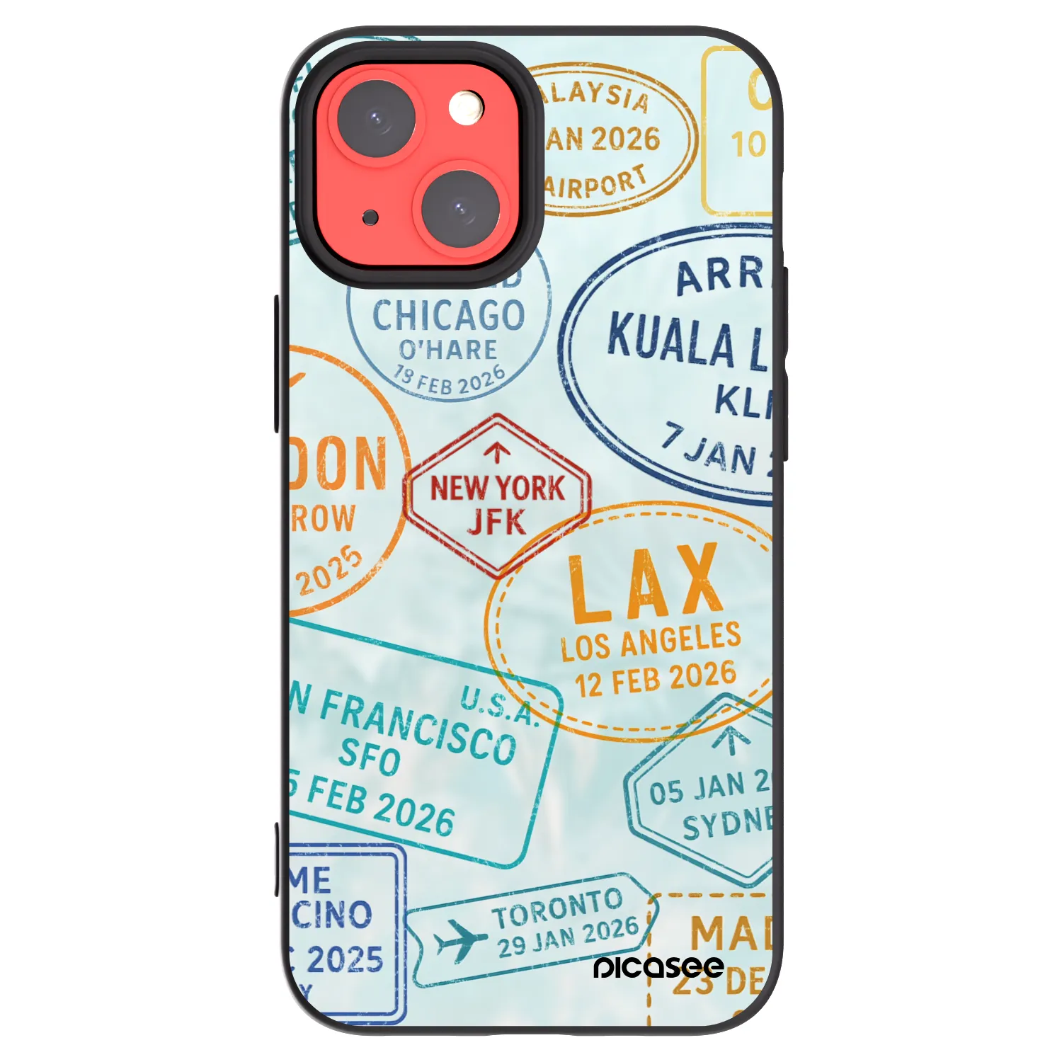 Picasee silikónový čierny obal pre Apple iPhone 13 mini - PASSPORT EDITION