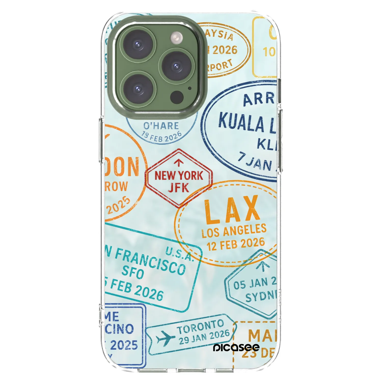 Picasee silikónový prehľadný obal pre Apple iPhone 13 Pro - PASSPORT EDITION