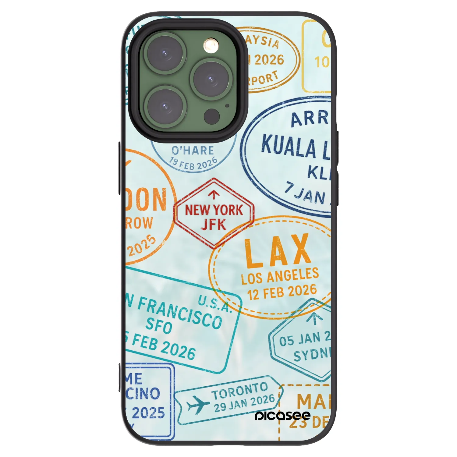 Picasee silikónový čierny obal pre Apple iPhone 13 Pro - PASSPORT EDITION